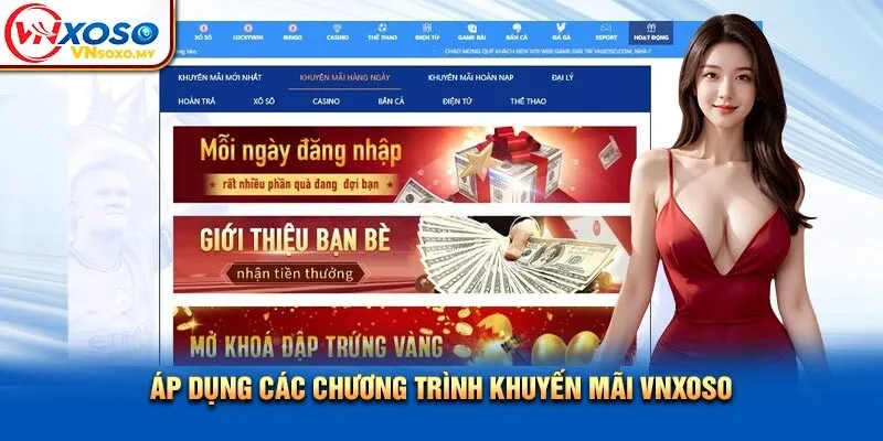 Áp dụng các chương trình khuyến mãi Vnxoso