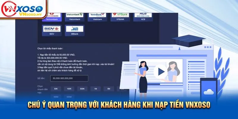 Chú ý quan trọng với khách hàng khi nạp tiền Vnxoso