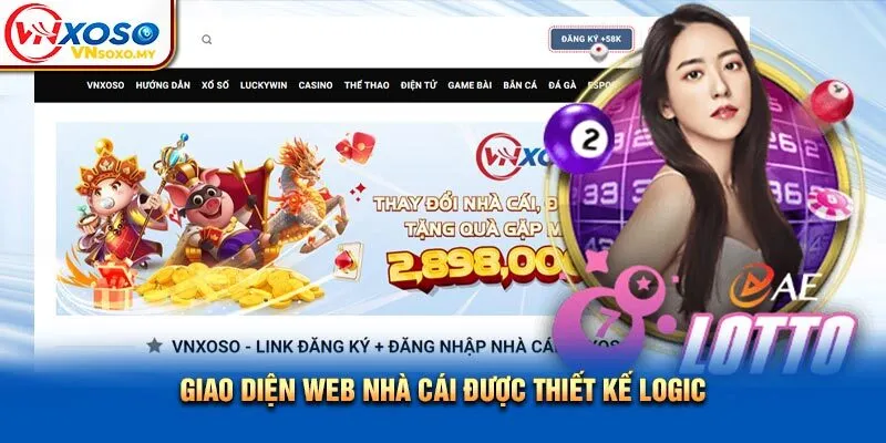 Giao diện web nhà cái được thiết kế logic