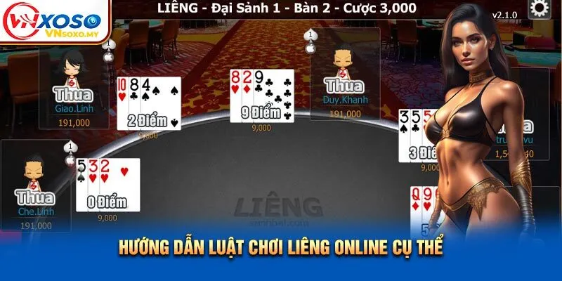 Hướng dẫn luật chơi liêng online cụ thể