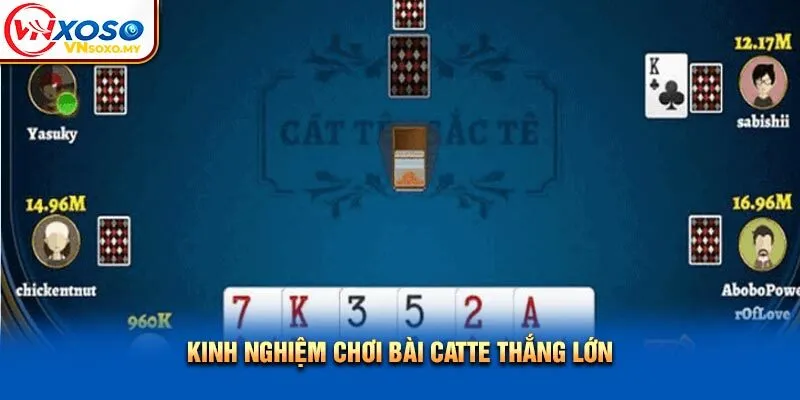 Kinh nghiệm chơi bài catte thắng lớn